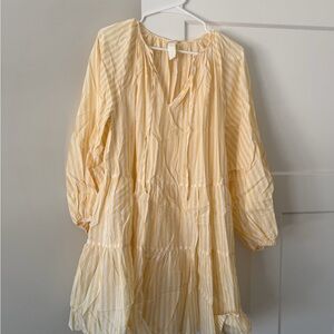 H&M Women’s Light Yellow Striped Dress